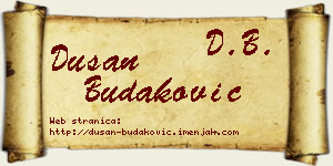 Dušan Budaković vizit kartica